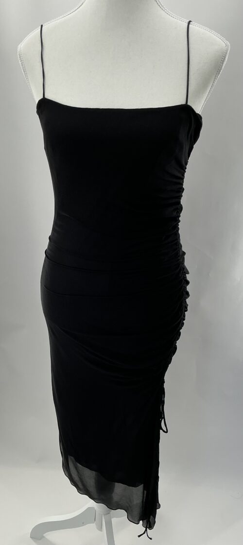 Dress - Black Silk Dress Draped Les Filós - Image 8