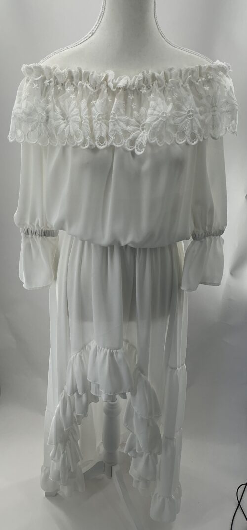 Dress - White Mullet Dress Shoulder - Image 5