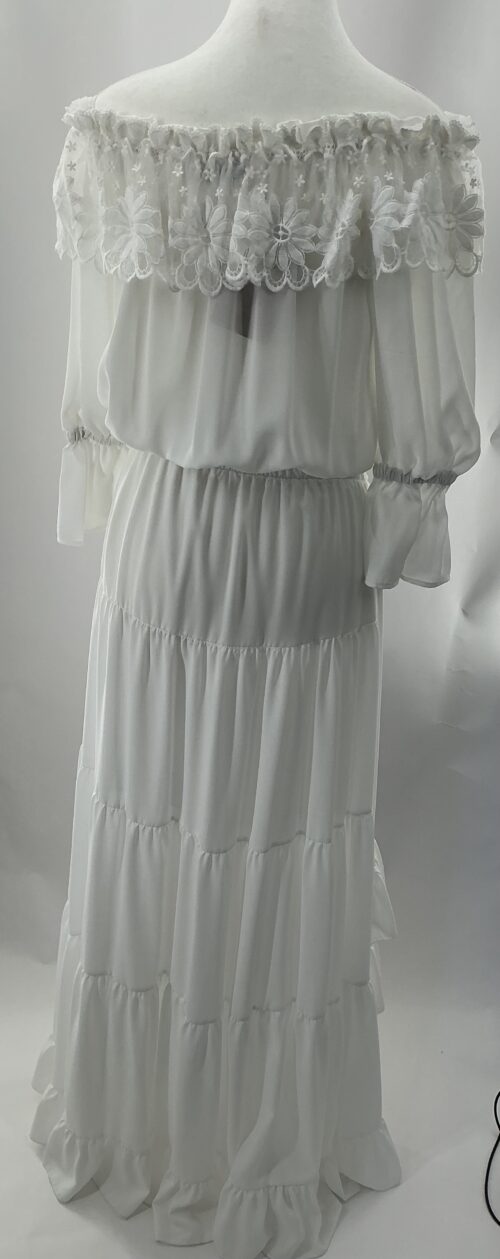 Dress - White Mullet Dress Shoulder - Image 3