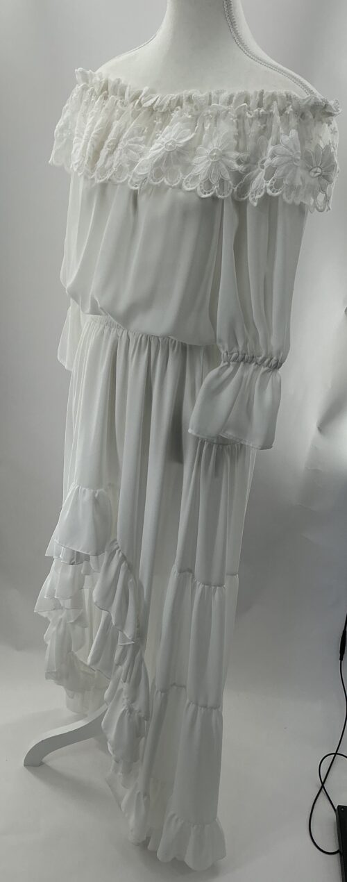 Dress - White Mullet Dress Shoulder - Image 2
