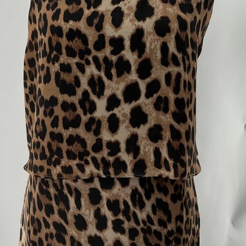 Dress - Short Animal Print Dress Bow on the Back