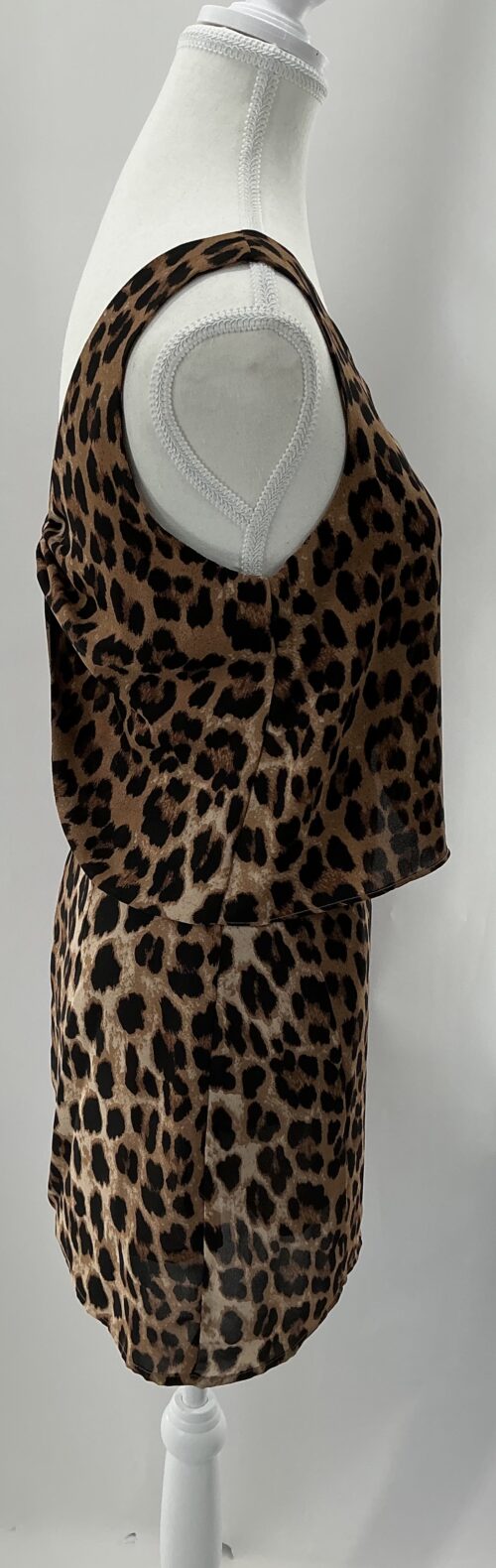 Dress - Short Animal Print Dress Bow on the Back - Image 3