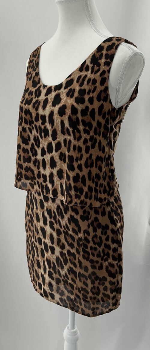 Dress - Short Animal Print Dress Bow on the Back - Image 7