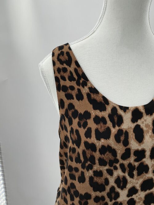 Dress - Short Animal Print Dress Bow on the Back - Image 6