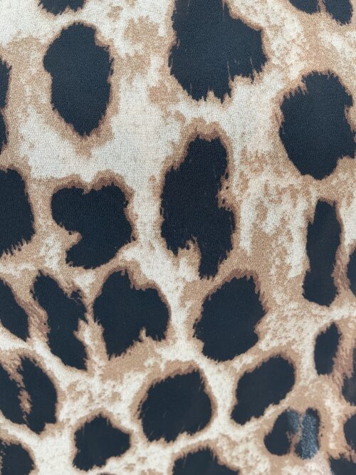 Dress - Short Animal Print Dress Bow on the Back - Image 5
