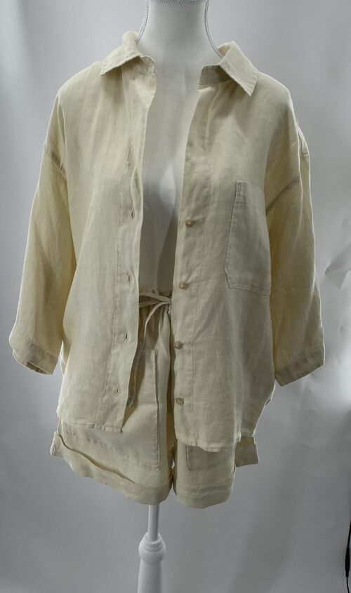 Set - Shirt and Shorts Set Light Yellow ZARA