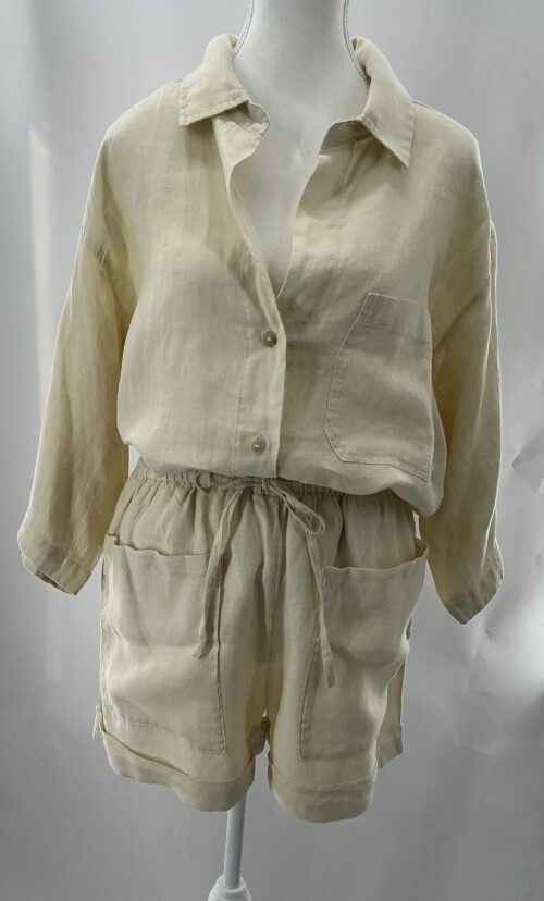 Set - Shirt and Shorts Set Light Yellow ZARA - Image 7