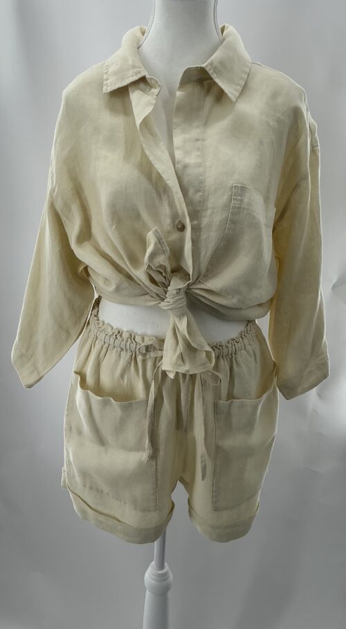 Set - Shirt and Shorts Set Light Yellow ZARA - Image 6