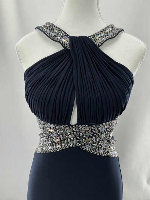 Party Dress - Long Dress Navy Blue Aqua Dresses - Image 7
