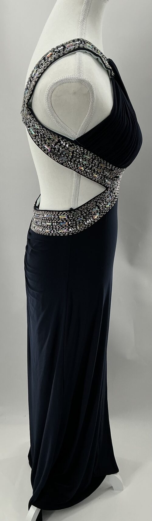 Party Dress - Long Dress Navy Blue Aqua Dresses - Image 6