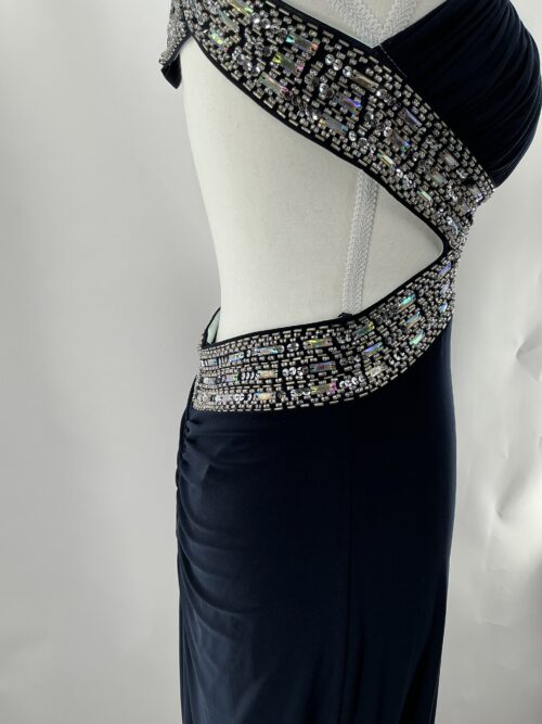 Party Dress - Long Dress Navy Blue Aqua Dresses - Image 5