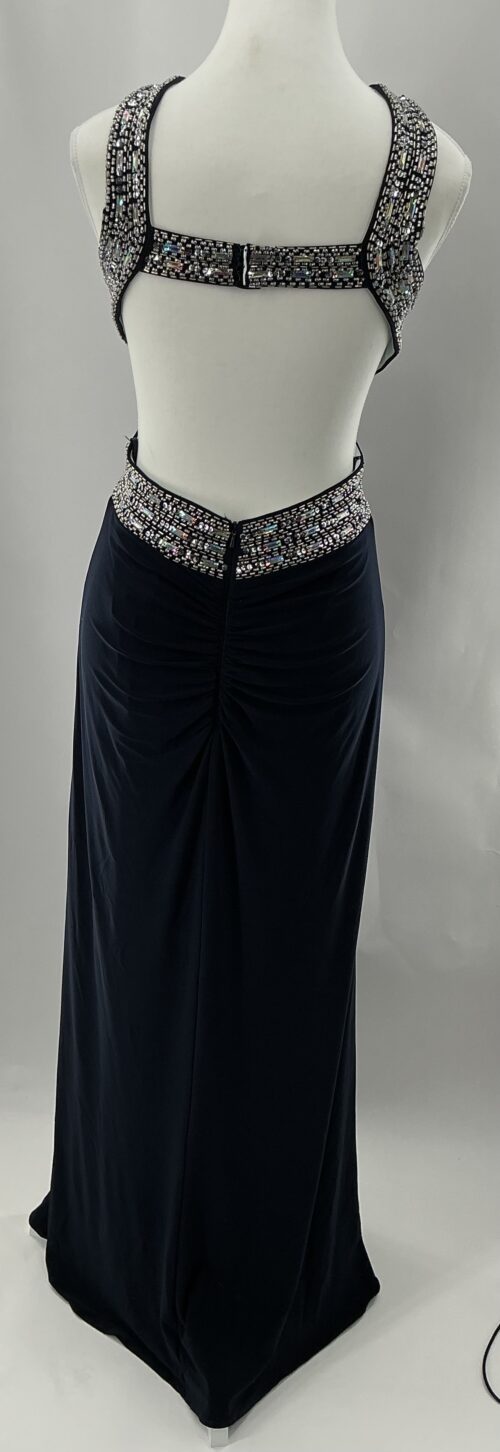 Party Dress - Long Dress Navy Blue Aqua Dresses - Image 4