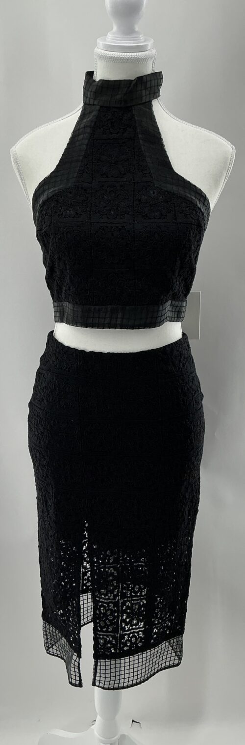 Set - Halter Top And Skirt Lace Set ALEXIS