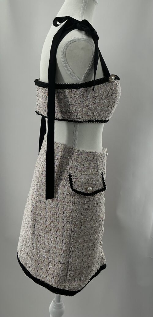 Set - Tweed Cropped Top and Skirt Set - Image 9