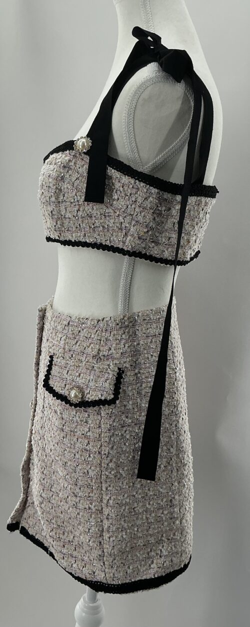 Set - Tweed Cropped Top and Skirt Set - Image 7