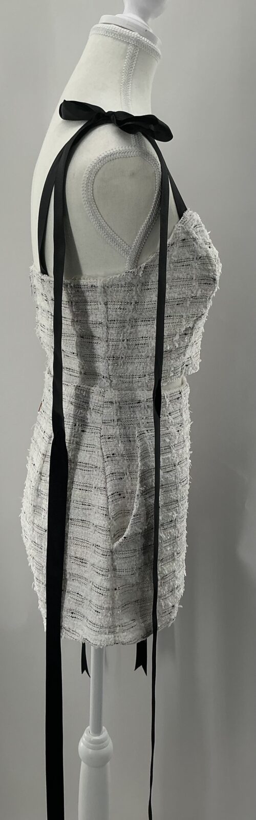 Set - Blazer, Cropped Top and Short Tweed Set - Image 11