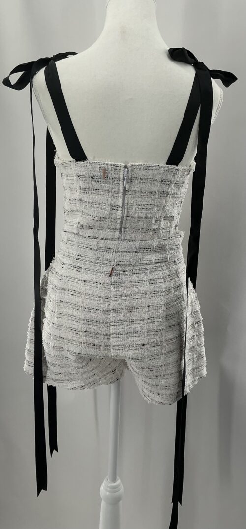 Set - Blazer, Cropped Top and Short Tweed Set - Image 10