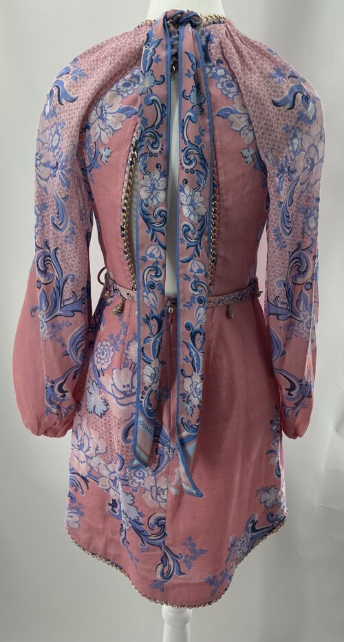 Dress - Short Pink Zimmermann Dress Golden Chains - Image 4