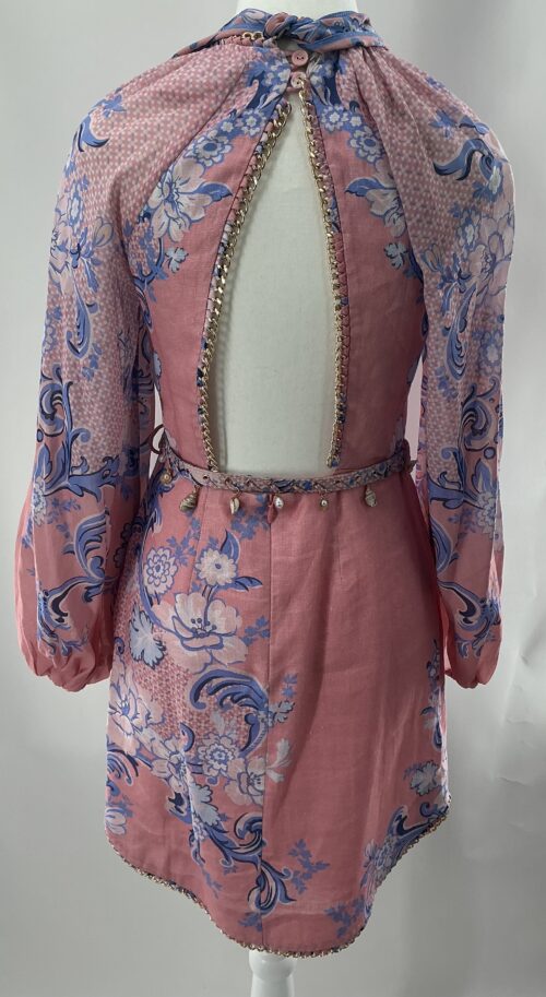 Dress - Short Pink Zimmermann Dress Golden Chains - Image 11