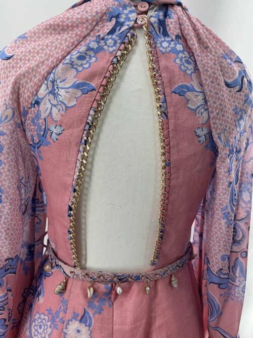 Dress - Short Pink Zimmermann Dress Golden Chains - Image 10