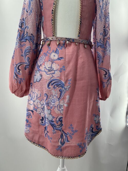 Dress - Short Pink Zimmermann Dress Golden Chains - Image 9