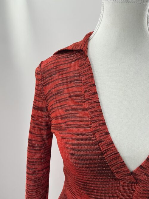 Dress - Orange Tricot/Knit Dress ALEXIS - Image 2
