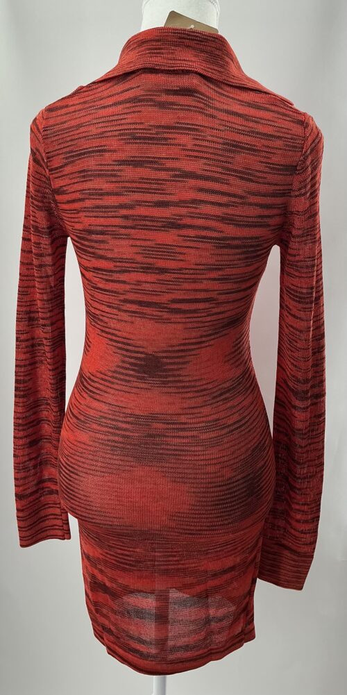 Dress - Orange Tricot/Knit Dress ALEXIS - Image 4