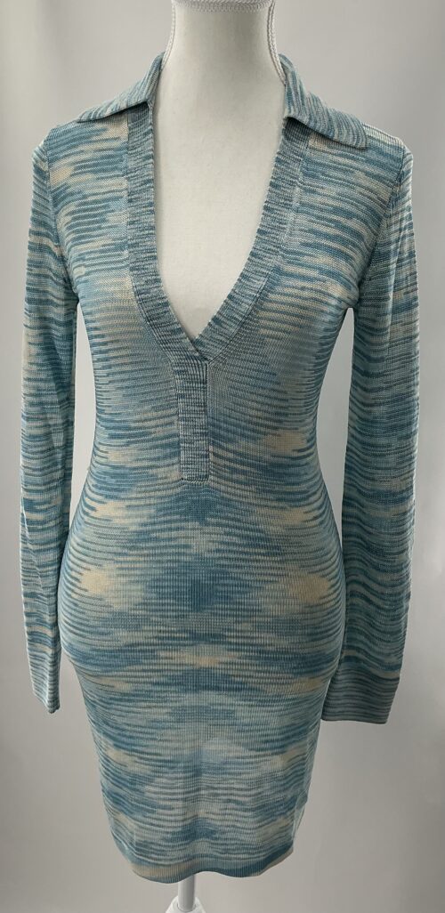 Dress - Blue Tricot/Knit Dress ALEXIS