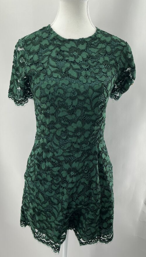 Jumpsuit - Green Lace Short Romper