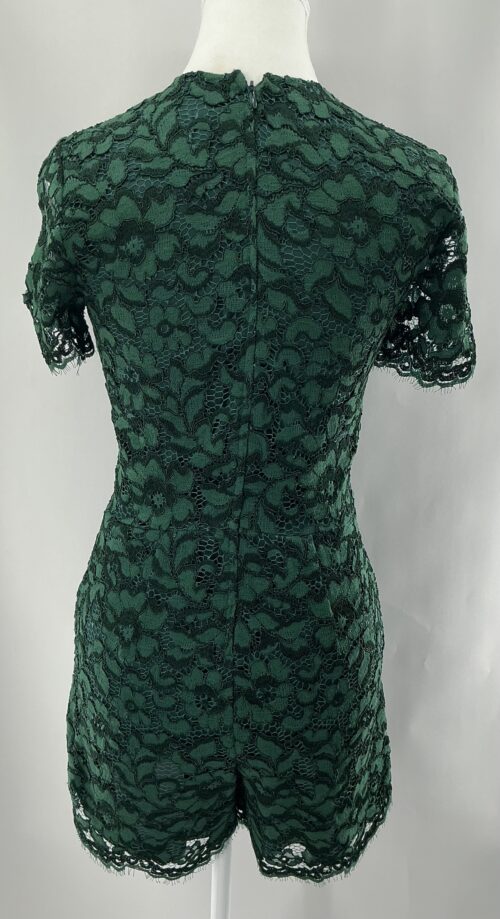 Jumpsuit - Green Lace Short Romper - Image 2
