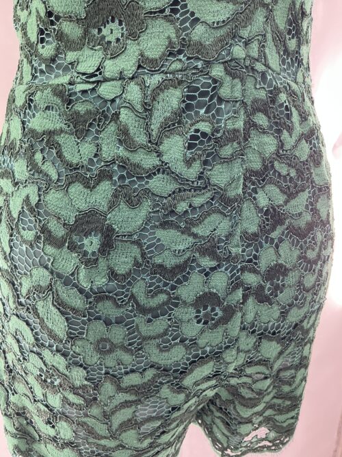 Jumpsuit - Green Lace Short Romper - Image 6