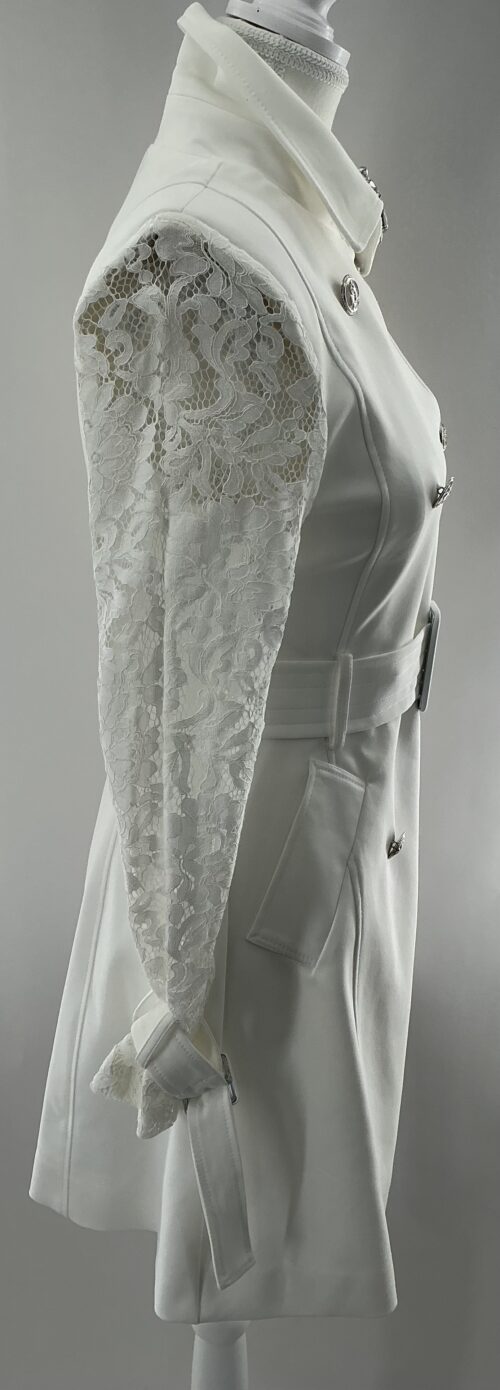 Trench Coat  - White Italian Trench Coat - Image 5