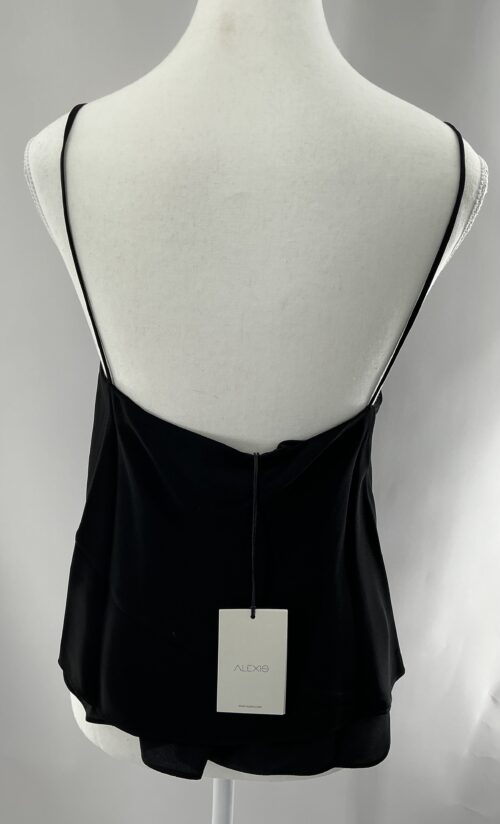Top - Black 100% Silk Tank Top - Image 3