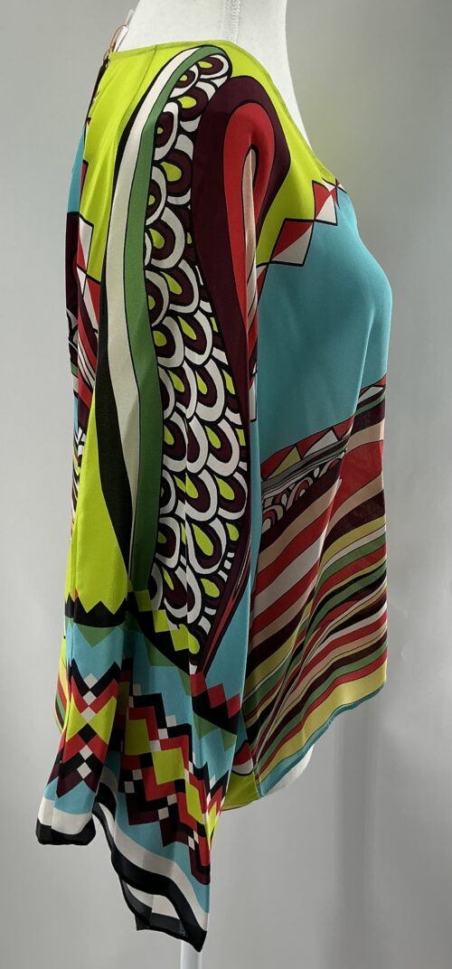 Blouse - Silk Multicolor Blouse Alexis - Image 3