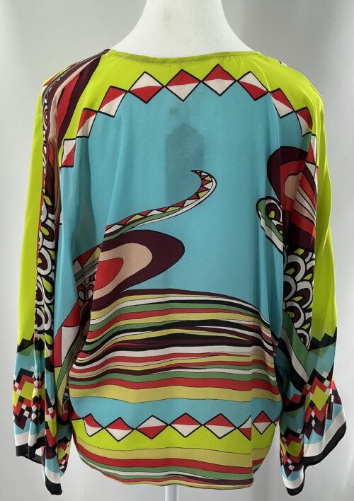 Blouse - Silk Multicolor Blouse Alexis - Image 4