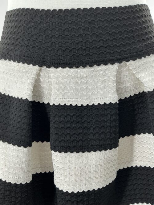 Skirt - Black and White Flared Skirt - Image 2