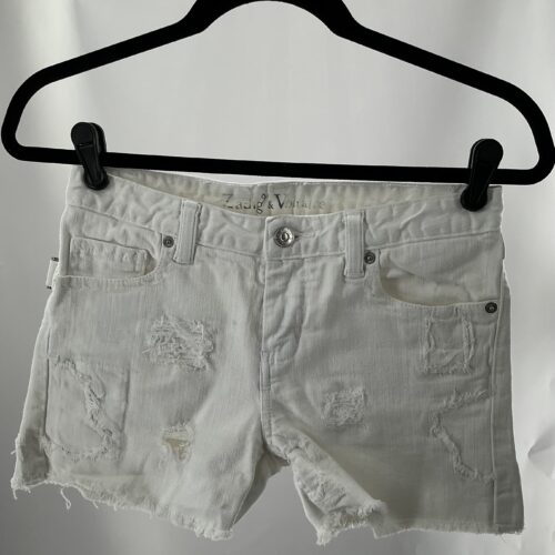 Shorts - White Ripped Shorts ZV
