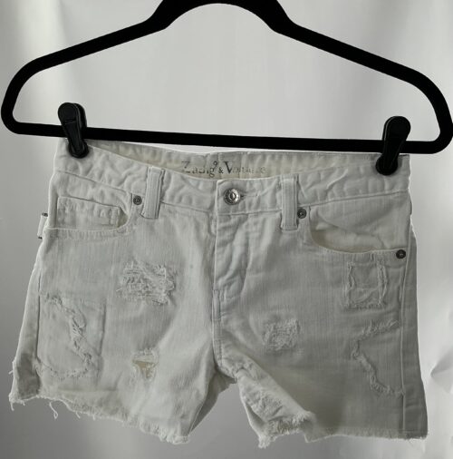 Shorts - White Ripped Shorts ZV