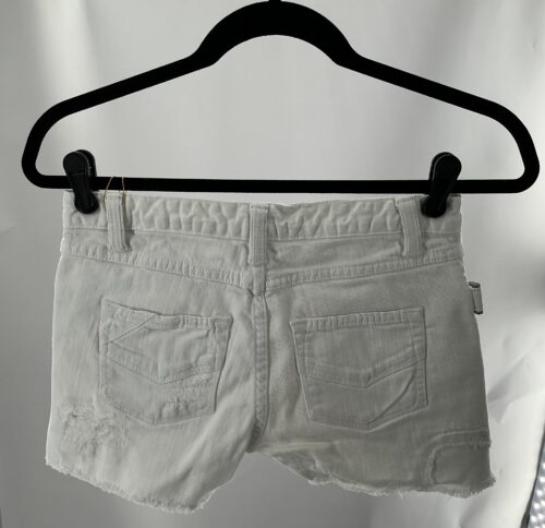 Shorts - White Ripped Shorts ZV - Image 2