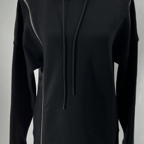 Sweater - Black Sweatshirt With Zíper