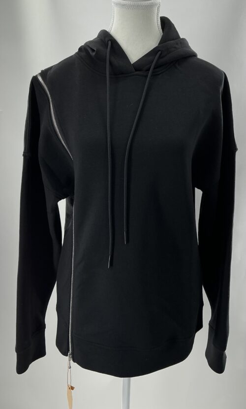 Sweater - Black Sweatshirt With Zíper