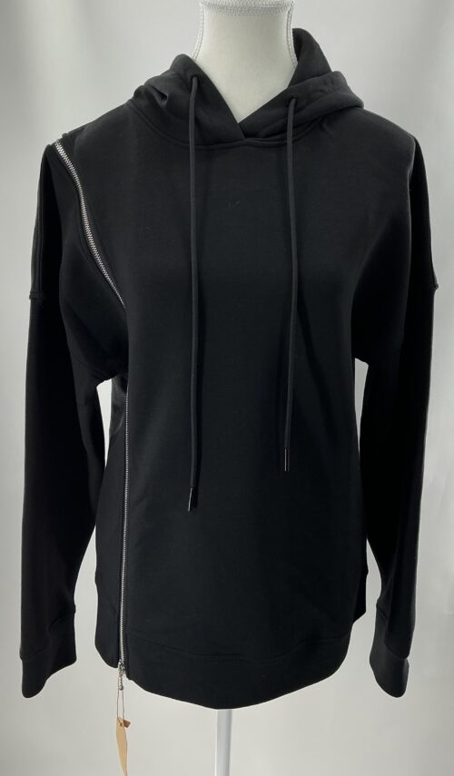 Sweater - Black Sweatshirt With Zíper - Image 2