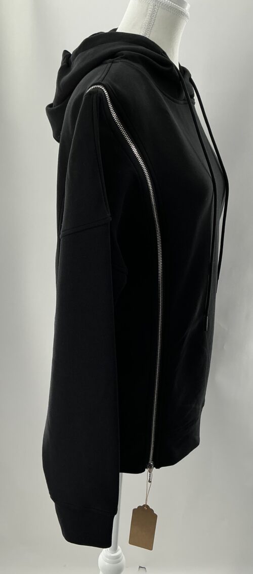 Sweater - Black Sweatshirt With Zíper - Image 3