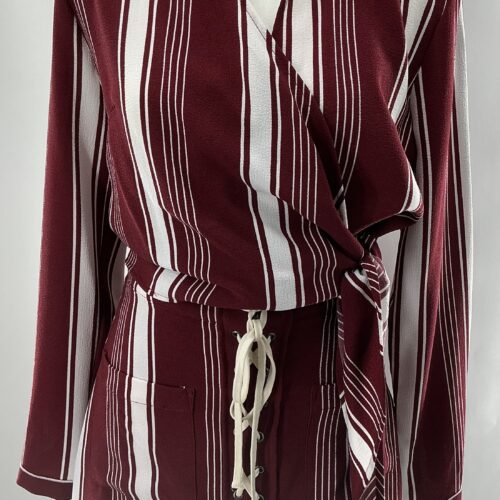 Set -  Shorts and Wrap Blouse Stripped