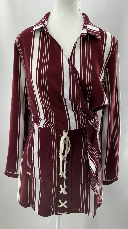 Set -  Shorts and Wrap Blouse Stripped