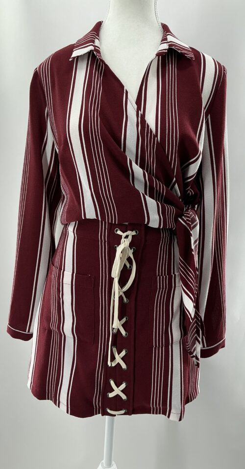 Set -  Shorts and Wrap Blouse Stripped - Image 2