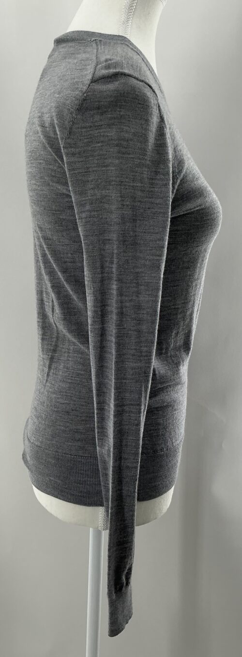 Sweater - Gray 98% Wool Thin Sweater - Image 3