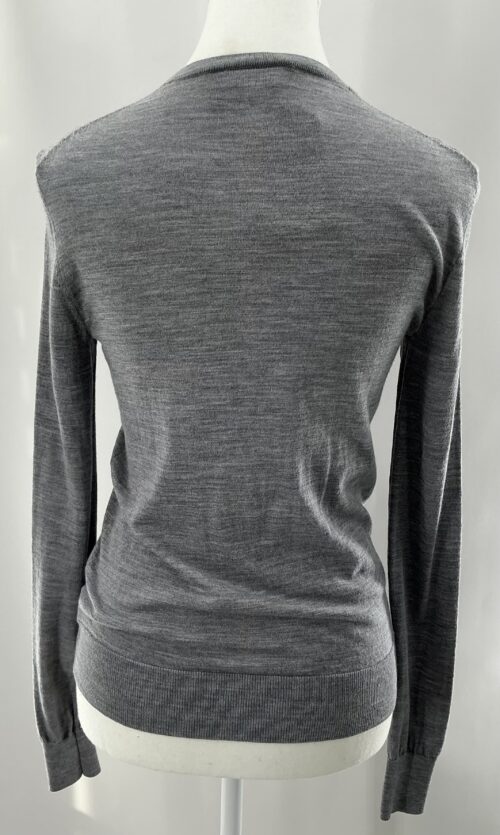 Sweater - Gray 98% Wool Thin Sweater - Image 4