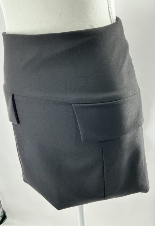 Skirt - Black Mini Skirt Parênteses - Image 4