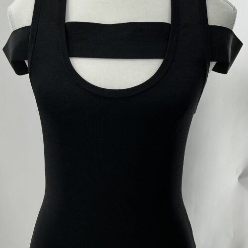 Top - Bandage Black Top Shoulder to Shoulder